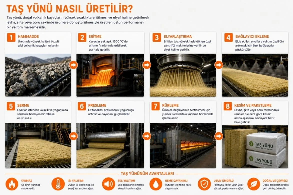 Taş Yünü Nasıl Üretilir
