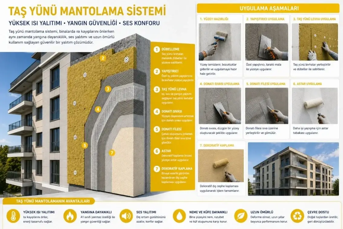 Taş yünü Mantolama Sistemi